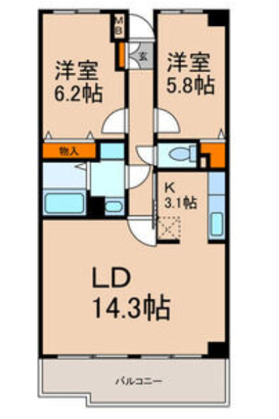 グランシャリオの間取り