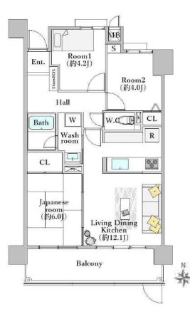 ライオンズマンション引山の間取り