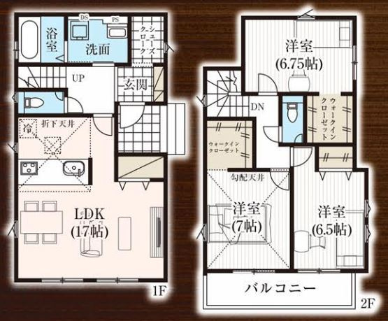 鴻巣市吹上本町３期　の間取り|１号棟間取り図