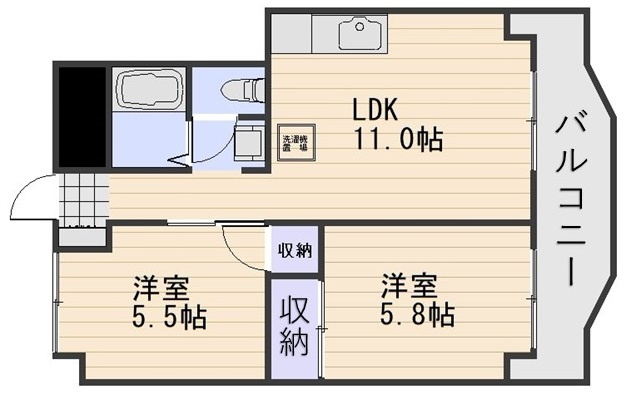ハイデンス岡山の間取り