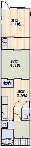 立川町貸家東の間取り