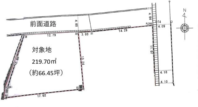 久留米市国分町　売り土地の区画図