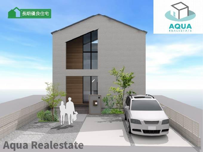高松市多肥上町の新築一戸建の外観パース|外観パースです