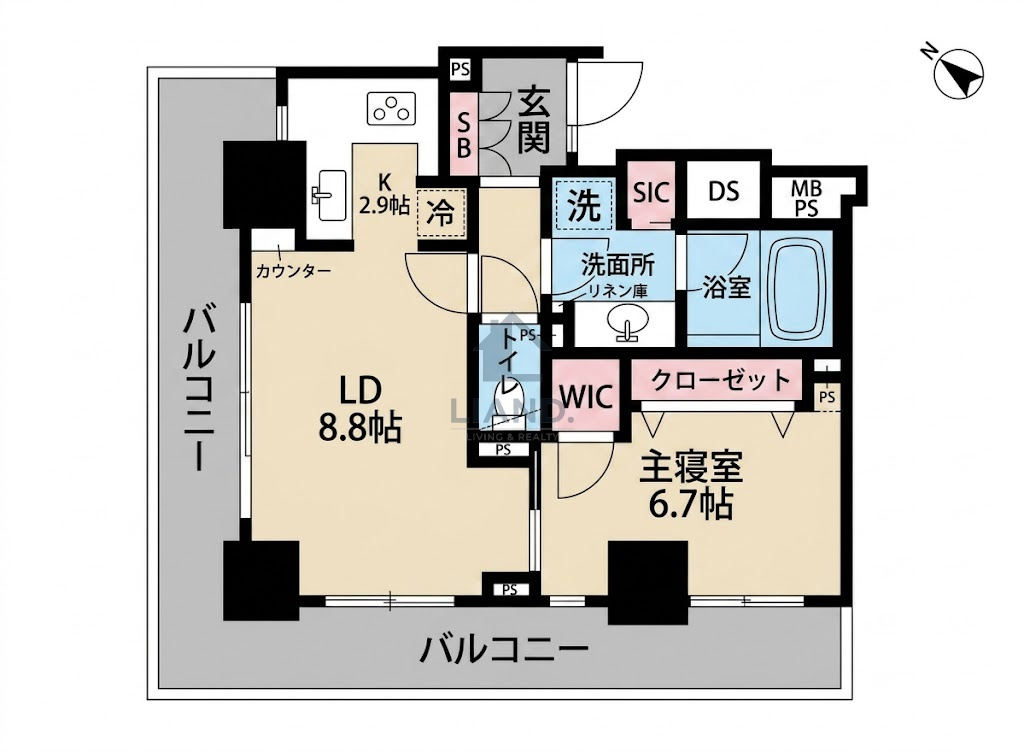 グランアルト天神タワー　警固小学校区の間取り|グランアルト天神タワー