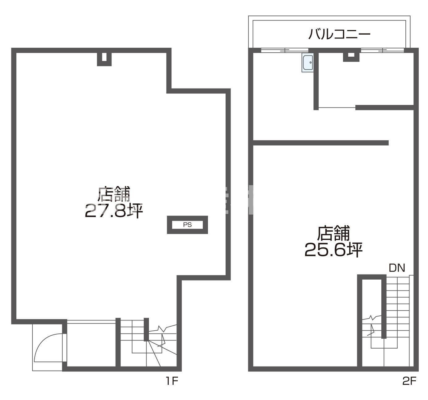 菱屋西2丁目店舗の間取り
