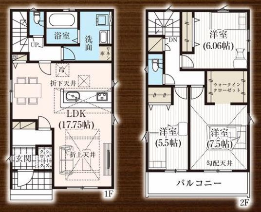 鴻巣市吹上本町３期　の間取り|２号棟間取り図