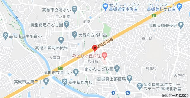名神ハイツA棟の地図
