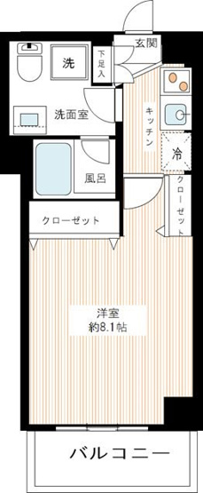 【間取り】 | ＲＥＡＬＩＺＥ蒲田Ⅱ