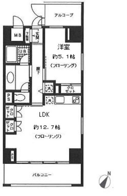 横浜市中区長者町３丁目の賃貸マンションの間取り