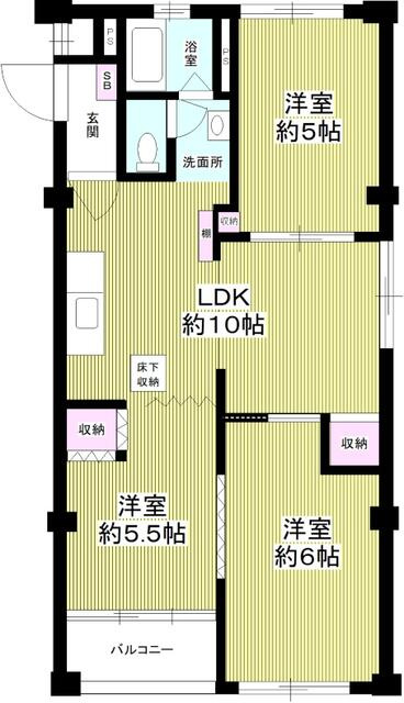 小金原第３コーポラスの間取り