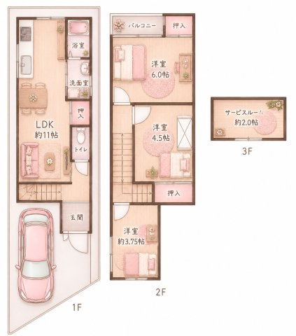 田口2丁目　中古一戸建ての間取り|間取り図はいかがですか？ご希望を叶える間取りですか？リビングの広さは？水回りの位置は？カウンターキッチン？など色々な情報が集約されています。弊社ではリフォームなどのご相談も承っております。