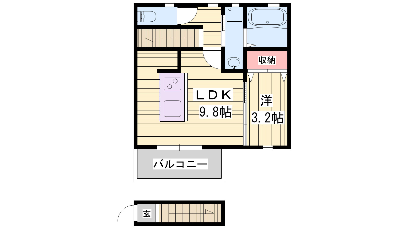 Ｋレジデンス駅前通IIの間取り