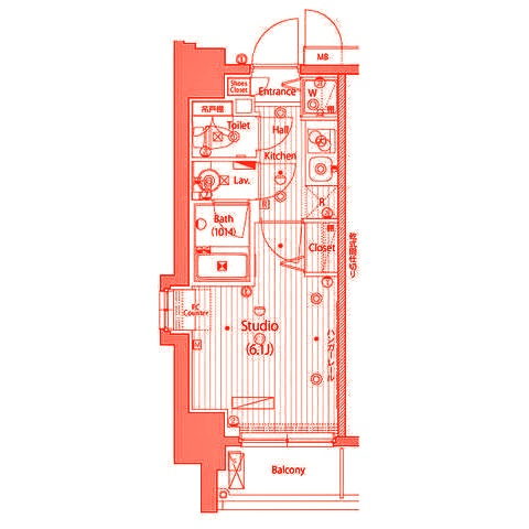 横浜市中区花咲町１丁目の賃貸マンションの間取り