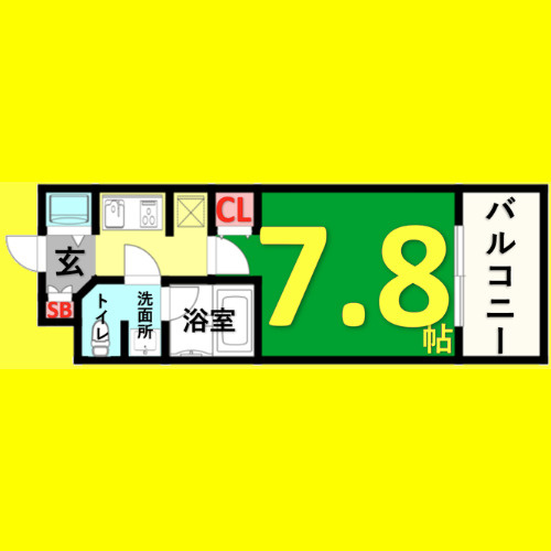 セノアタワー泉　名古屋市賃貸　仲介手数料無料の間取り