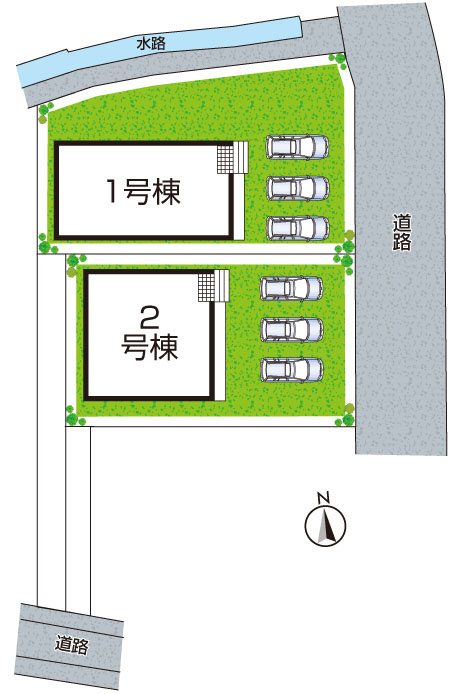 揖保郡太子町鵤　第7期　新築一戸建ての区画図|全2区画