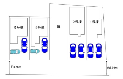 【区画図】 | 福田　新築分譲住宅　全５区画