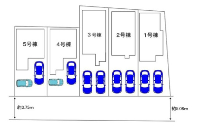 【区画図】 | 福田　新築分譲住宅　全５区画