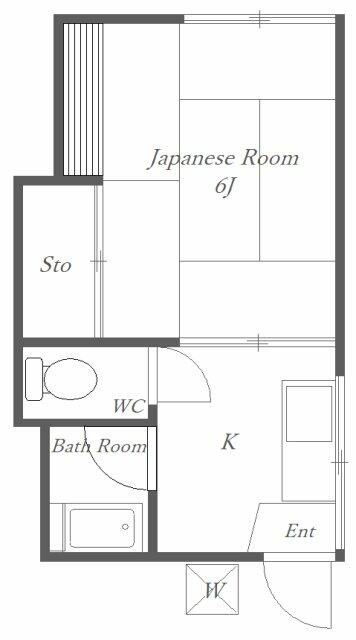 収納付き1Kのお部屋