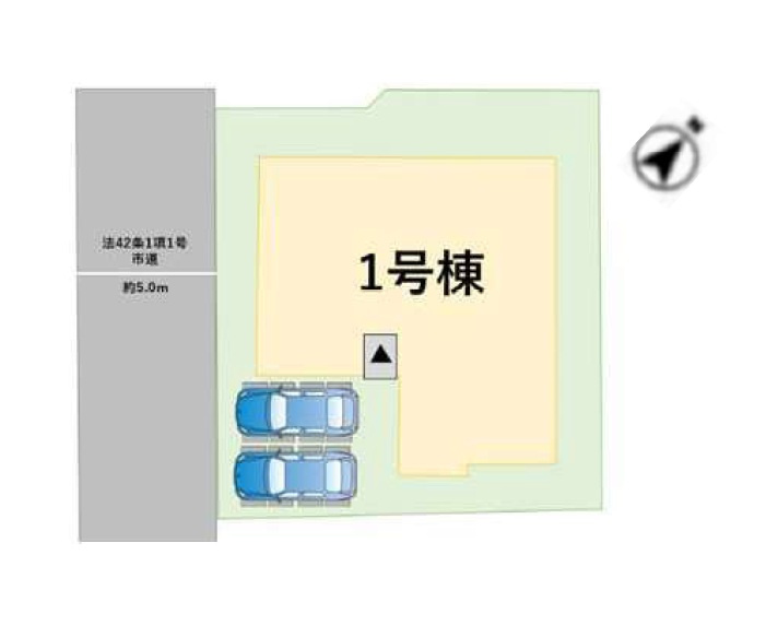 福岡市早良区野芥5丁目第2-1棟（1号棟）の区画図|配置図