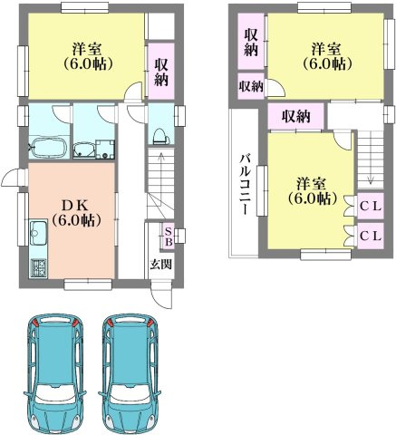 Cozy唐櫃Ⅳの間取り
