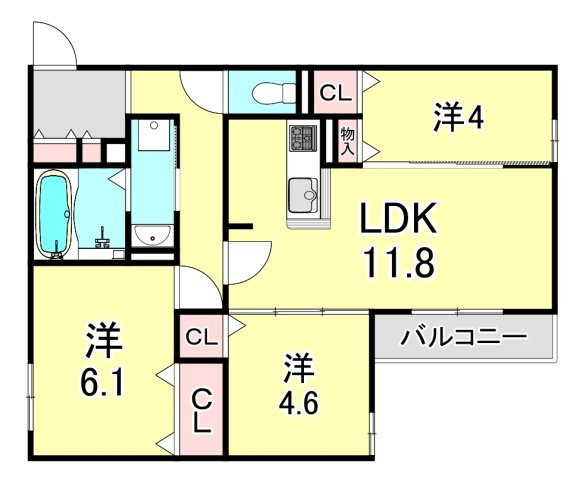 La maison青木町Ⅰの間取り