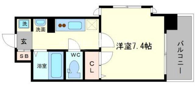 ジュネーゼグラン難波ミラージュの間取り