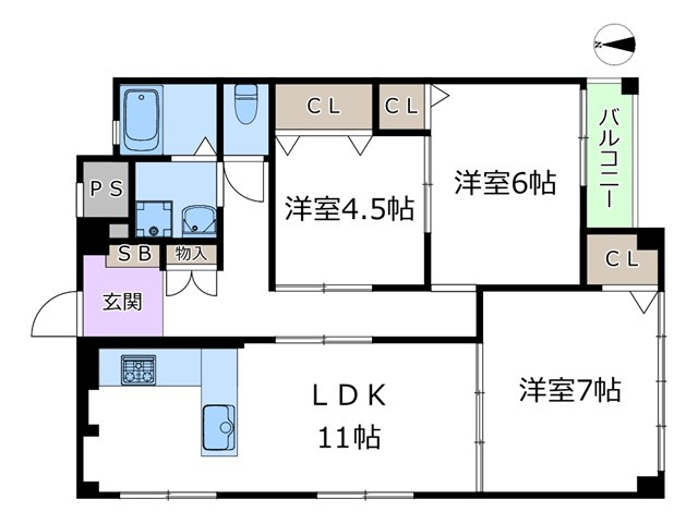 【間取り】 | 公社千里津雲台団地A-22棟　 | エイブルにて取扱い可能な住宅ローンは、全部で10種類以上！お客様にピッタリの住宅ローンを当社のFPよりご案内させて頂きます。住宅ローンのご相談だけでも、お気軽にご相談下さいませ。