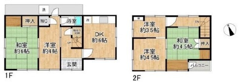 【間取り】 | 塩屋町９丁目　中古戸建　