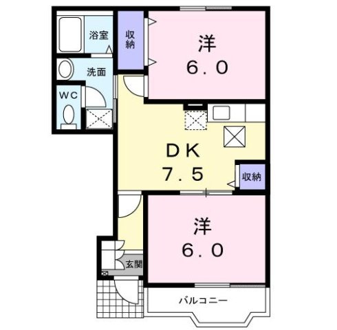 グレースアゼリアＡの間取り