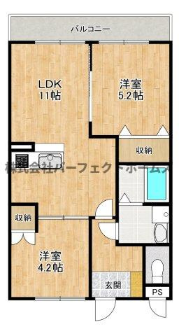 メゾンヴィオレ翔開の間取り