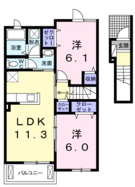 【間取り】 | シェーン　ブルーメ