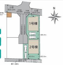 茅ケ崎市香川４丁目　新築戸建　全２棟の区画図|対象2号棟