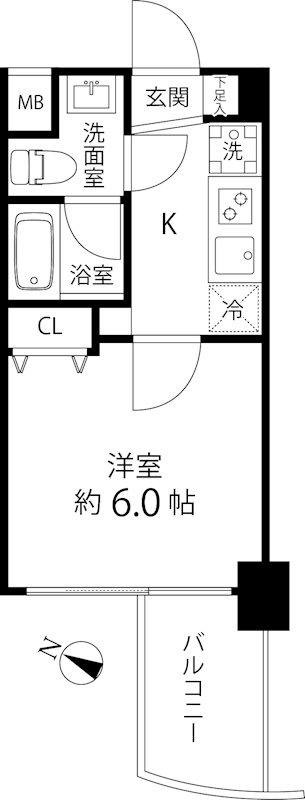 マーレ横浜白金の間取り