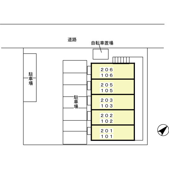 ボン・ヴォヤージュ　Ｃ　　刈谷市近郊の賃貸はクラスホーム刈谷店の区画図