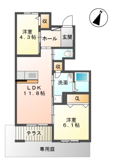 アヴェニール陽向の間取り