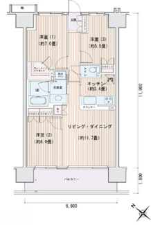 【間取り】 | エスティメゾン豊洲レジデンスA棟