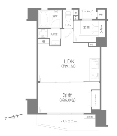 グランドパーク池尻大橋の間取り