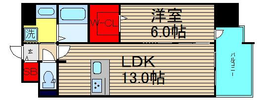プレサンス新町ウィズ ジョイの間取り