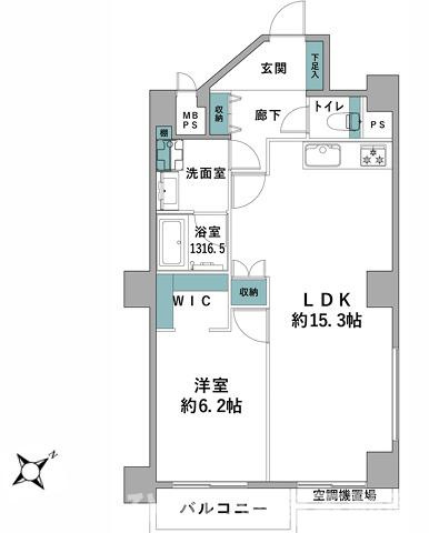 ライオンズマンション辻堂西海岸の間取り|南東向き　1LDK