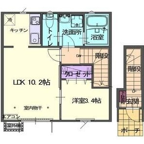 Casa　BlommaⅡの間取り|暮らしにゆとりを生む、使いやすい1LDK。