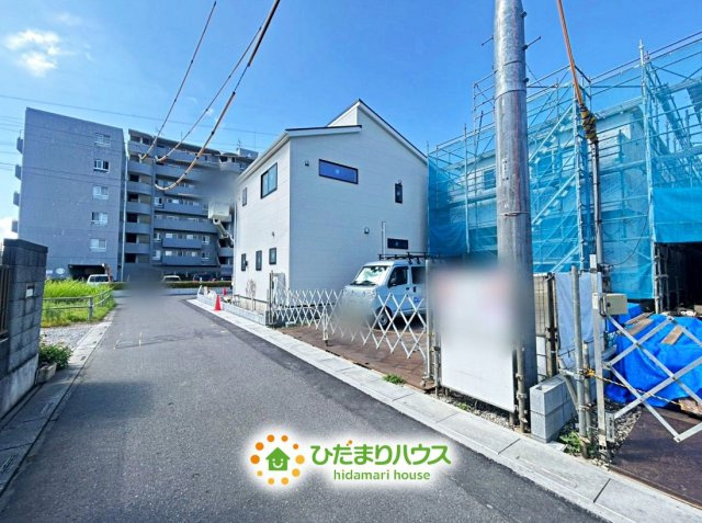 宮代町川端　新築一戸建て　05　リーブルガーデンの前面道路含む現地写真|2026/07/30　撮影