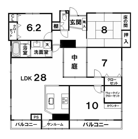 【間取り】 | 円明寺フラワーハイツ3棟 | 専有面積131.15㎡