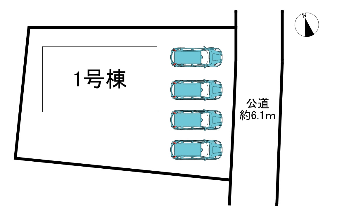 知多市南粕谷3丁目　全1棟の区画図|全1区画分譲地♪