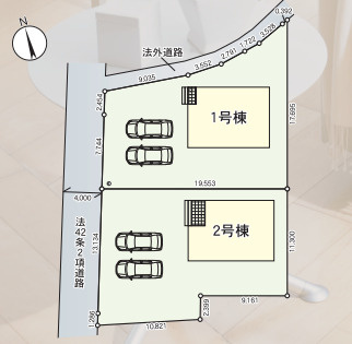 CRADLE GARDEN中豊岡町第3の区画図