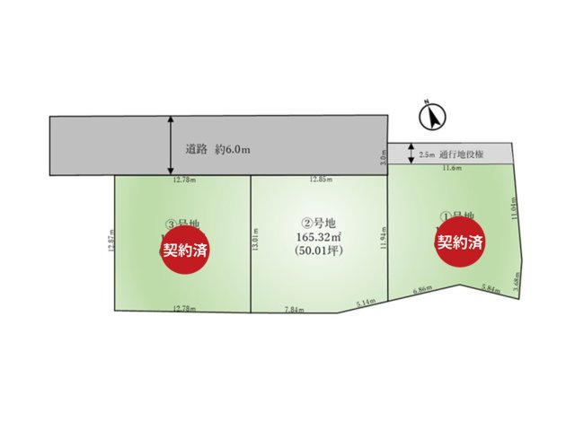 太宰府市高雄4丁目第1-3棟（2号棟）の区画図|配置図（2号棟）