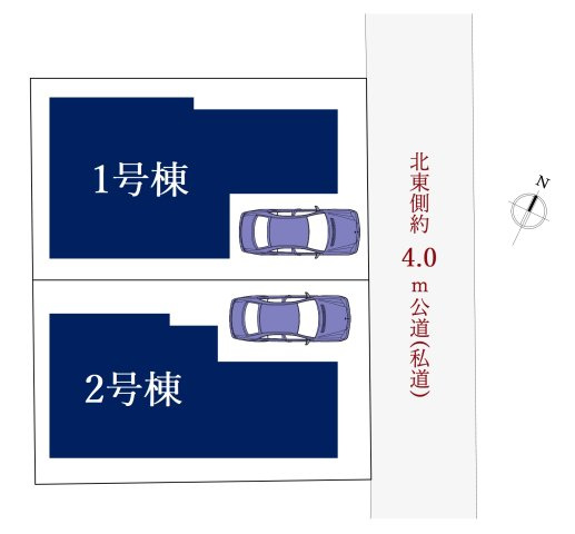 練馬区立野町 全2棟 2号棟の区画図|吉祥寺エリアも生活圏内
暮らしやすく閑静な住宅地に誕生する新築戸建　全2棟
緑豊かな立野公園も近く小中学校も徒歩10分圏内で子育て環境も良好です