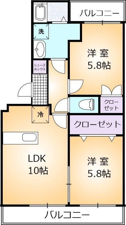 サンシャインステートの間取り|使い勝手の良い間取りです♪