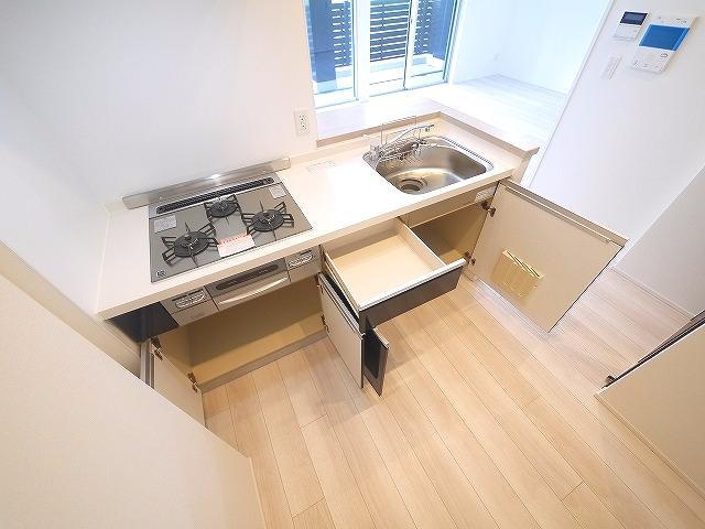 K-TERRACE学研奈良登美ヶ丘　南のキッチン|使いやすいキッチンです