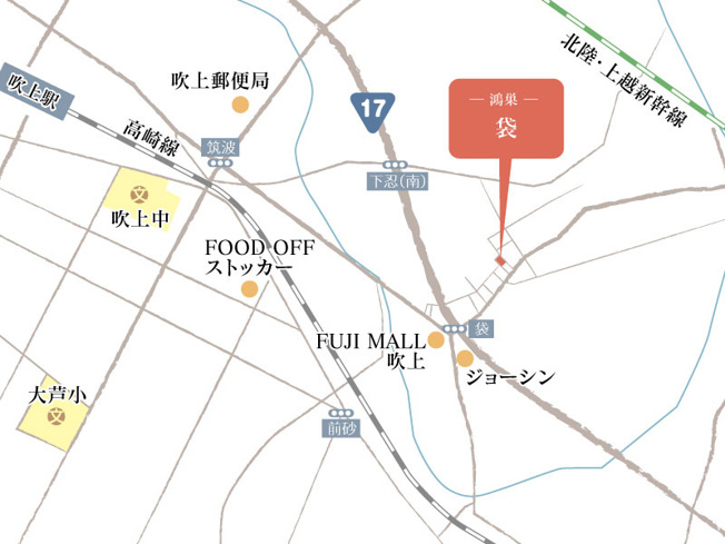 【地図】 | 鴻巣市袋　新築戸建　全3棟　2号棟