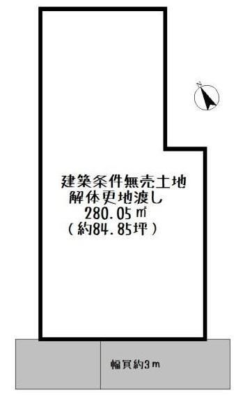 野洲市八夫　売土地の土地図